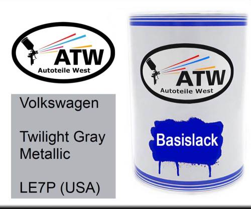 Volkswagen, Twilight Gray Metallic, LE7P (USA): 500ml Lackdose, von ATW Autoteile West.